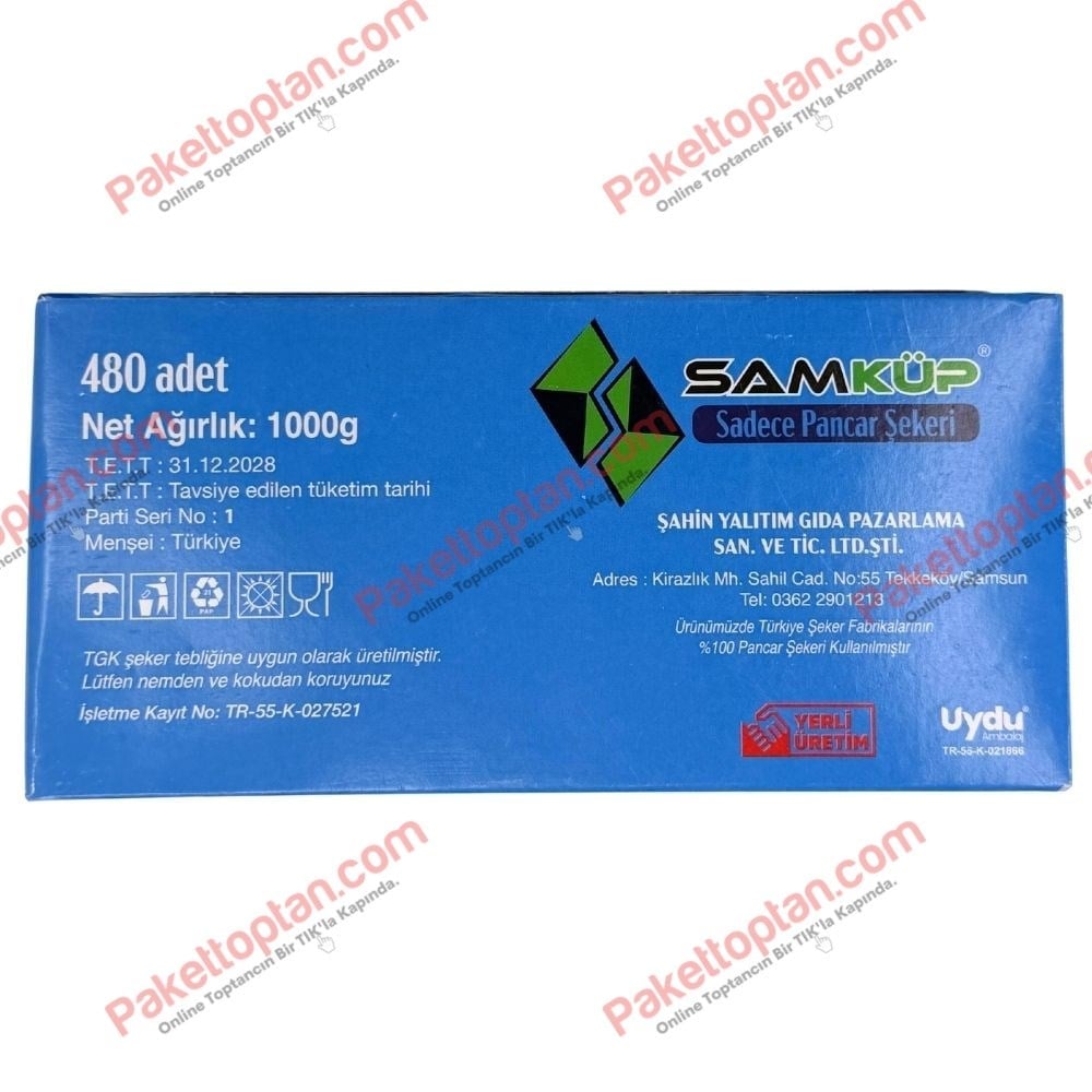Samküp 1 kg Küp Şeker (480 Adetli)