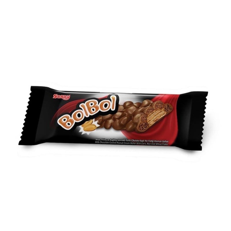 Saray Bolbol Yer Fıstığı Kremalı Gofret 28 Gr x24 lü Paket
