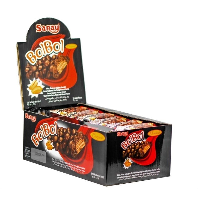 Saray Bolbol Yer Fıstığı Kremalı Gofret 28 Gr x24 lü Paket