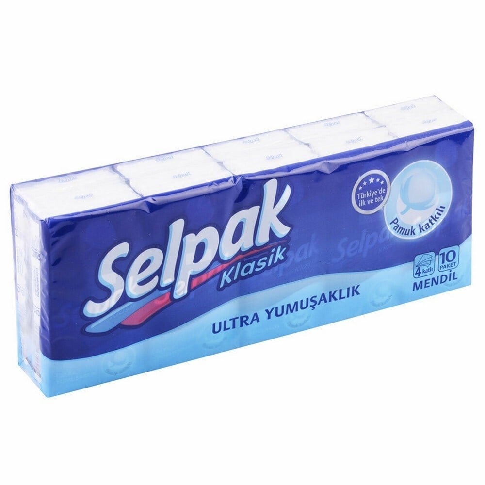 Selpak Cep Mendil Sade x10 lu Paket