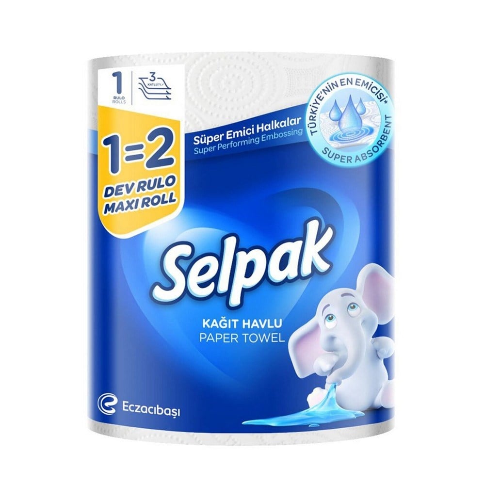 Selpak Dev Havlu 1=2 Rulo  x12 li Koli