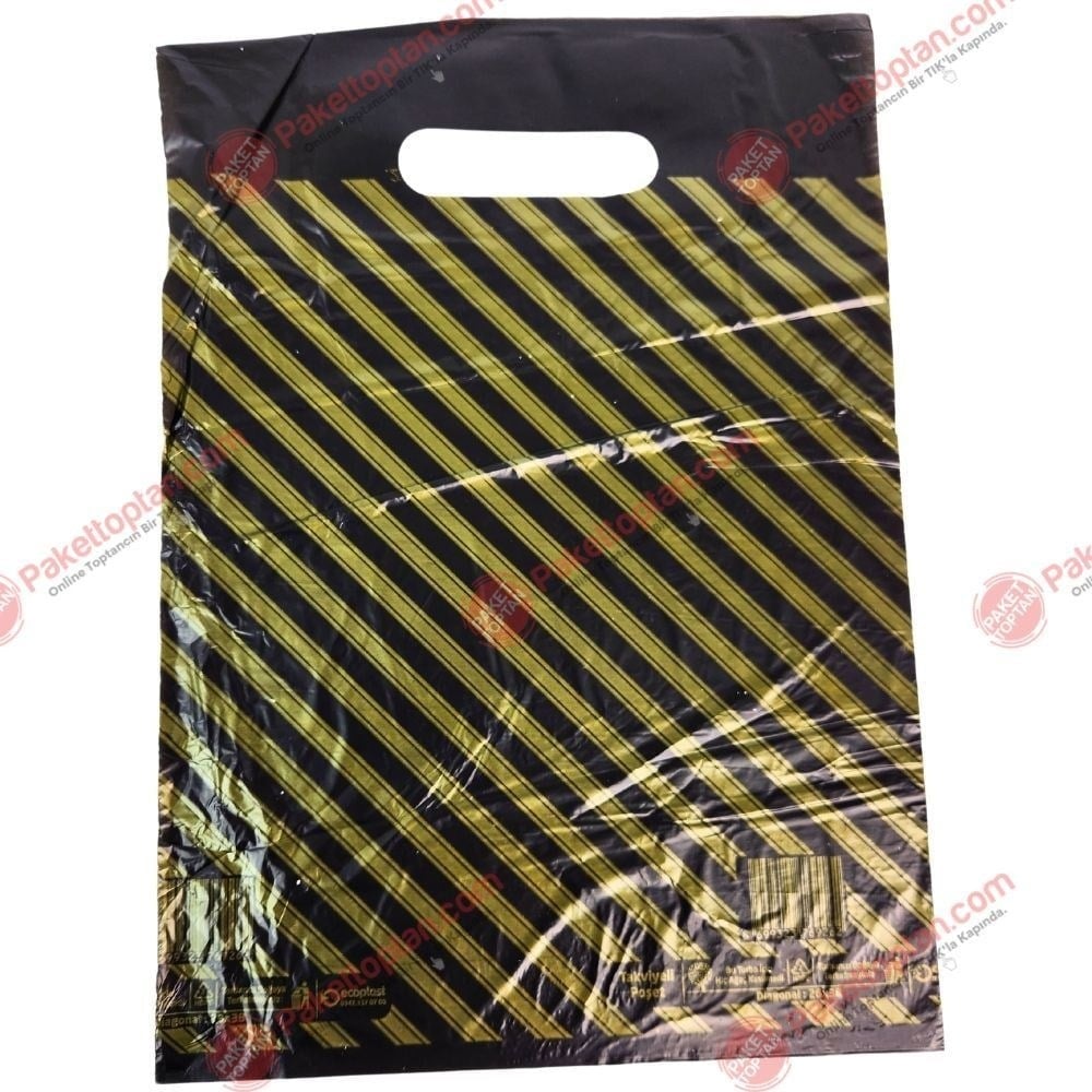Takviyeli Poşet No 3 Çizgili 33x45 Cm 50 li Paket