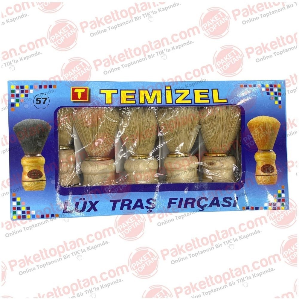 Temizel Sakal Tıraş Fırçası No:57 x6 lı Paket