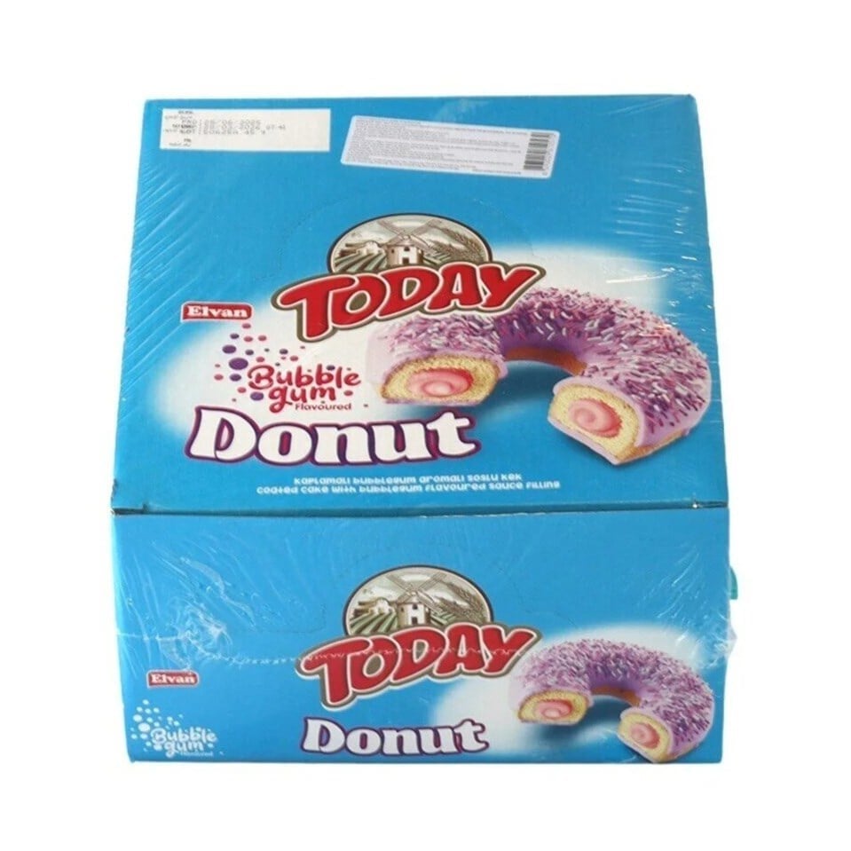 Today Donut Kek Bubble Gum Aromalı 35 Gr x24 lü Paket