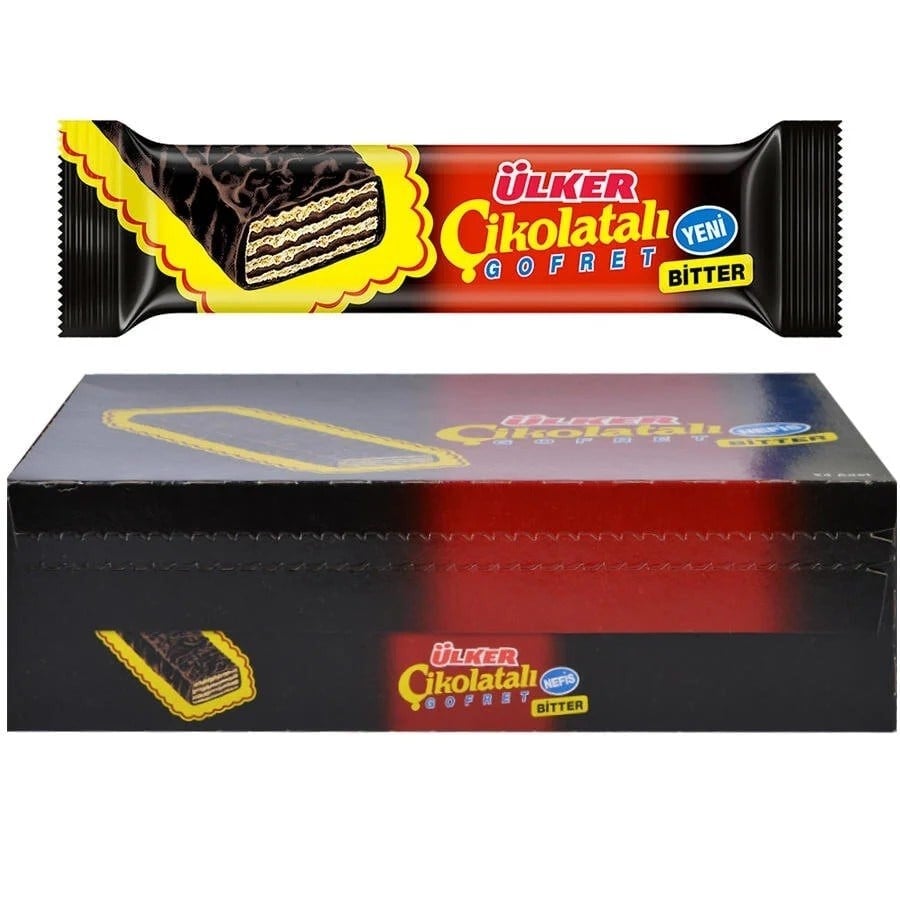Ülker Çikolatalı Gofret Bitter 36 Gr x24 lü Paket