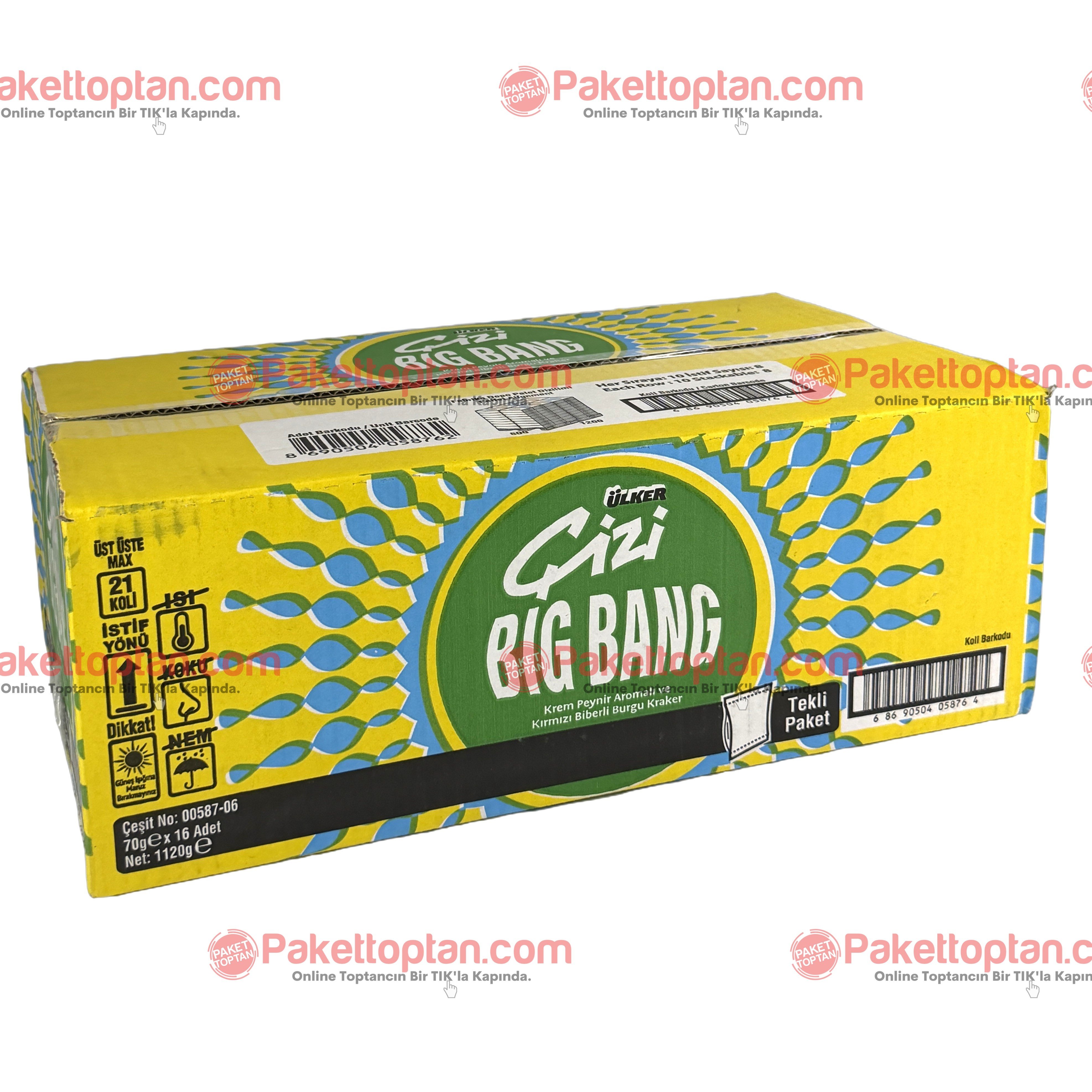 Ülker Çizi Bigbang 70 Gr Krem Peynir x16 lı Koli