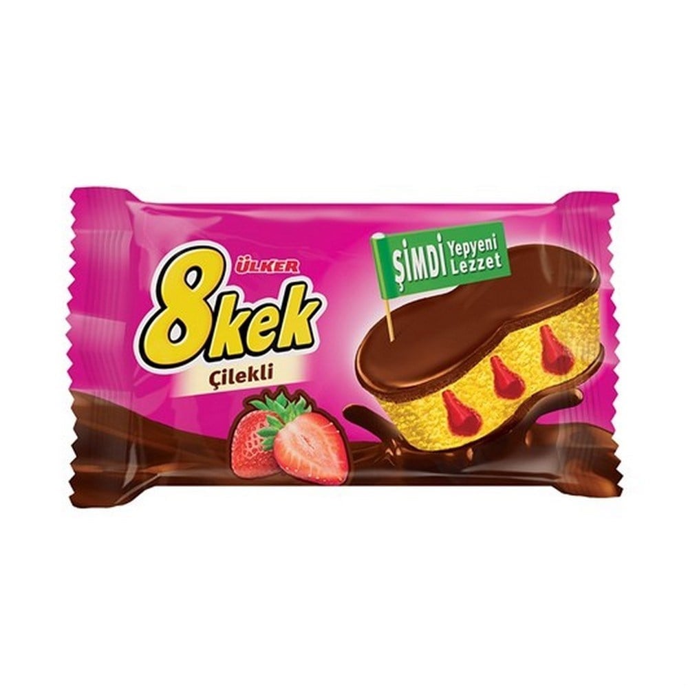 Ülker Dankek 8 Kek Çilekli 55 gr x24 lü Koli