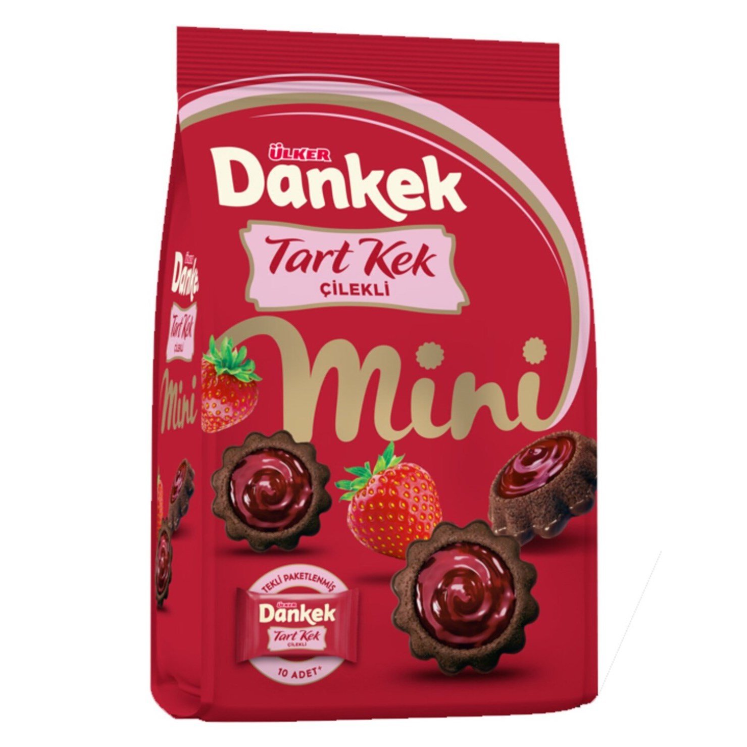 Ülker Dankek Mini Tart Kek Çilekli 150 Gr x10 lu Koli