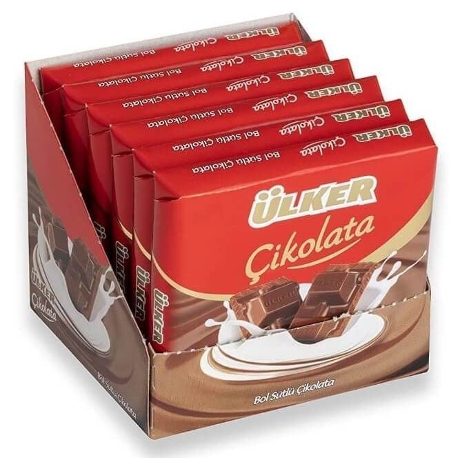 Ülker Kare Çikolata Sütlü 60 Gr x6 lı Paket