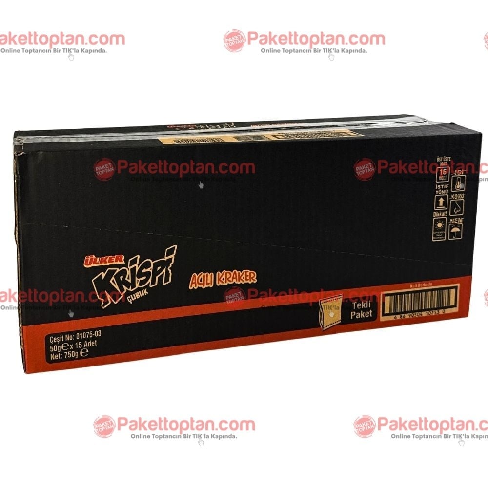 Ülker Krispi Acılı Kraker 50 gr x15 li Koli