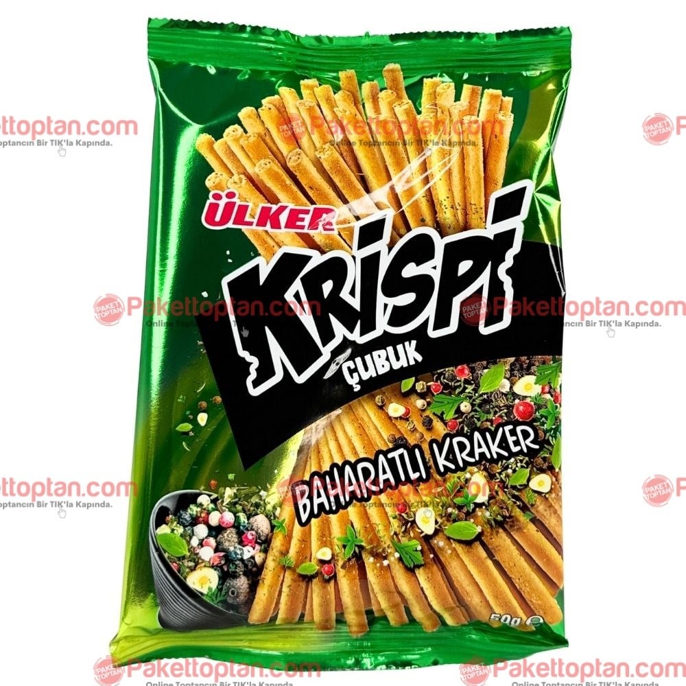 Ülker Krispi Baharatlı Kraker 50 gr x15 li Koli