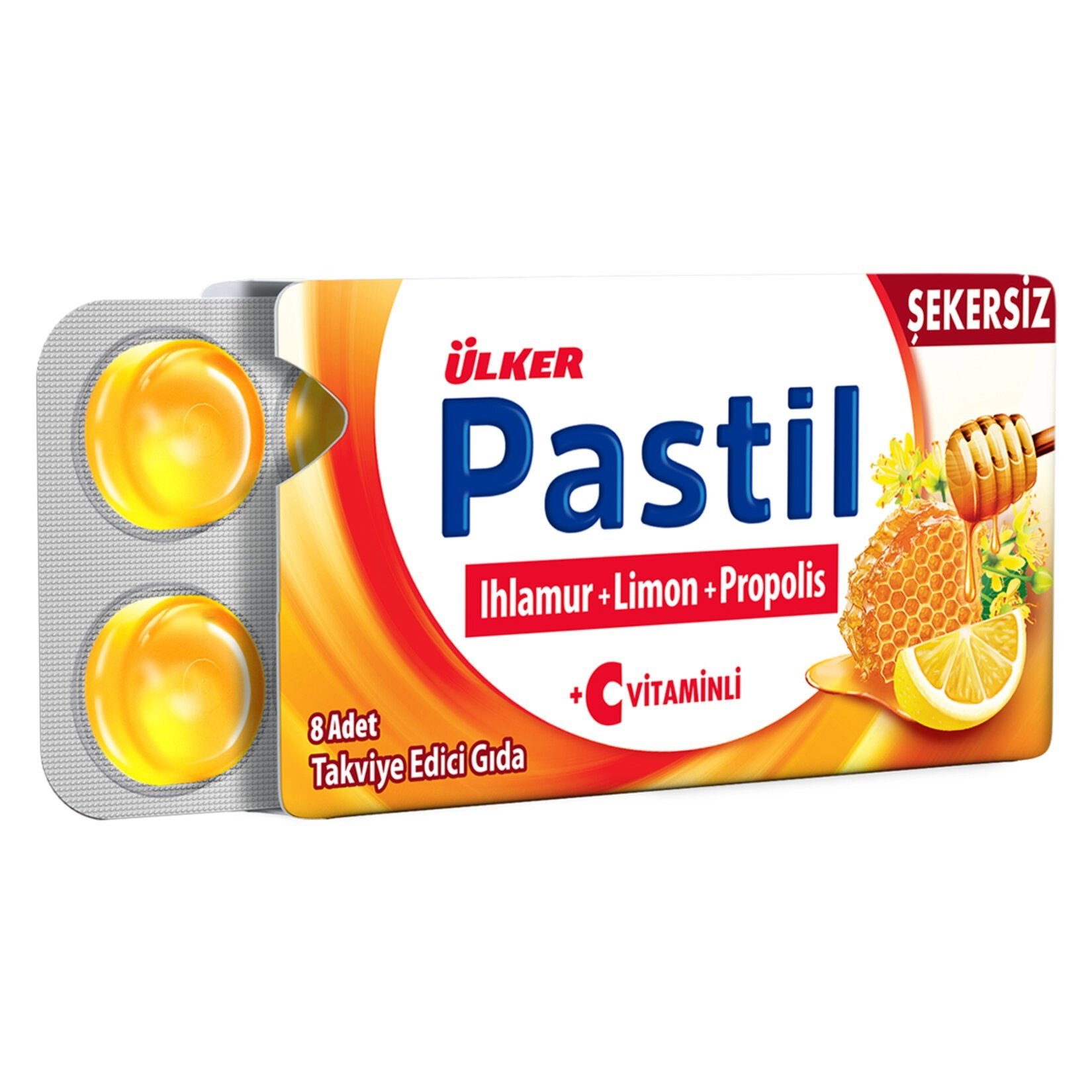 Ülker Pastil Ihlamur Limon Propolis 8 li 22,4 Gr x12 li Paket