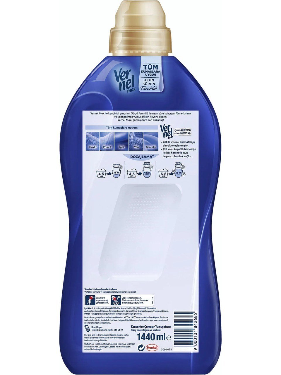 Vernel Max 1440 Ml Yumuşatıcı Lilyum