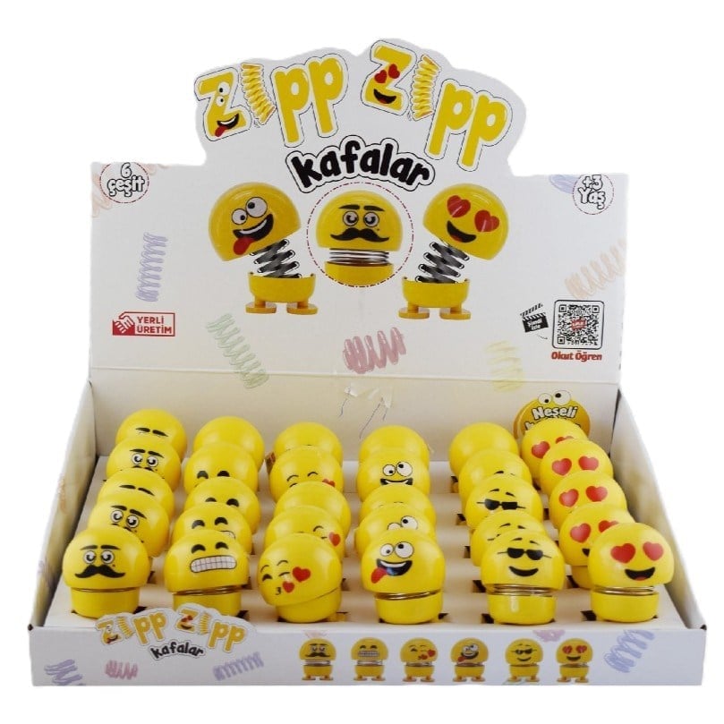 Zıpp Zıpp Emoji Kafalar x30 lu Paket