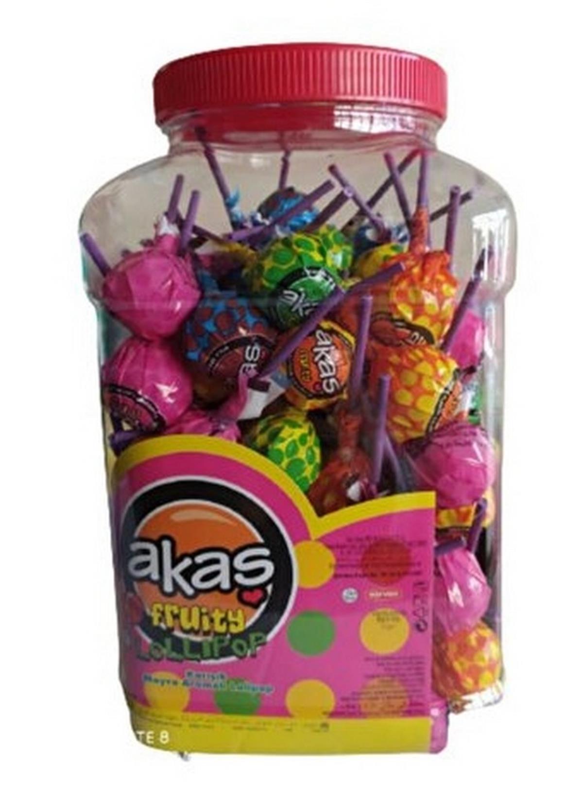 Akaş Meyve Aromalı Saplı Top Şeker 16 Gr 120 li
