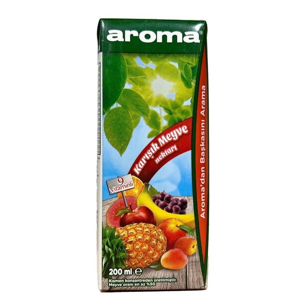 Aroma Meyve Suyu Nektar 200 Ml Karışık Meyve x27 li Koli