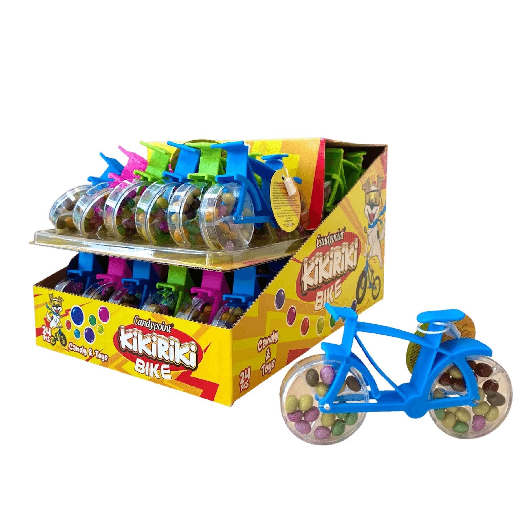 Candypoint Kikiriki Bike Draje Şeker 10 Gr  x24 lü Paket
