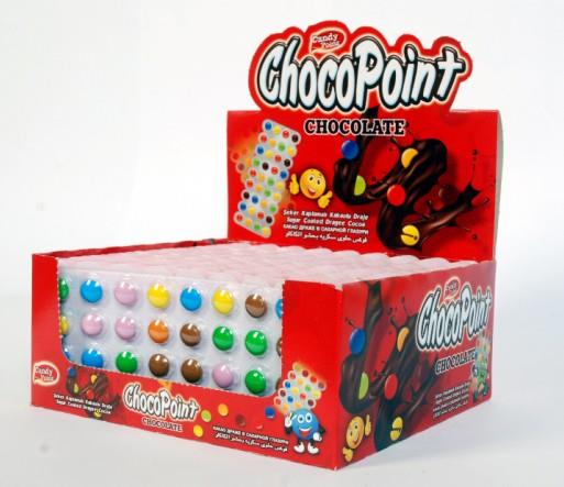 Chocopoint Tablet 20 Gr Şeker Kaplamalı Kakaolu Draje x24 lü Paket