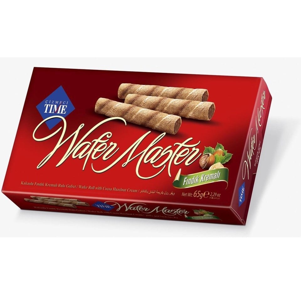 Çizmeci Time Wafer Master Fındıklı Krem. Gofret 65 Gr  x24 lü Paket