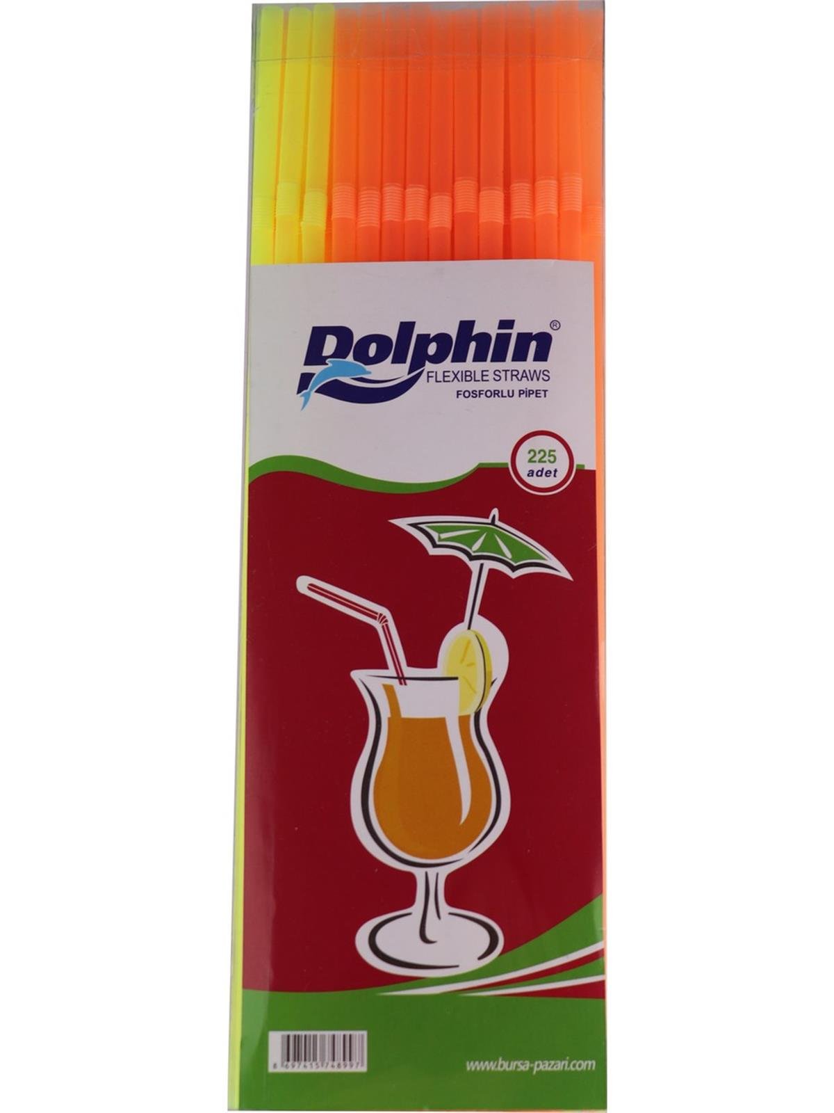 Dolphin Fosforlu Pipet 24 Cm 225 li Paket