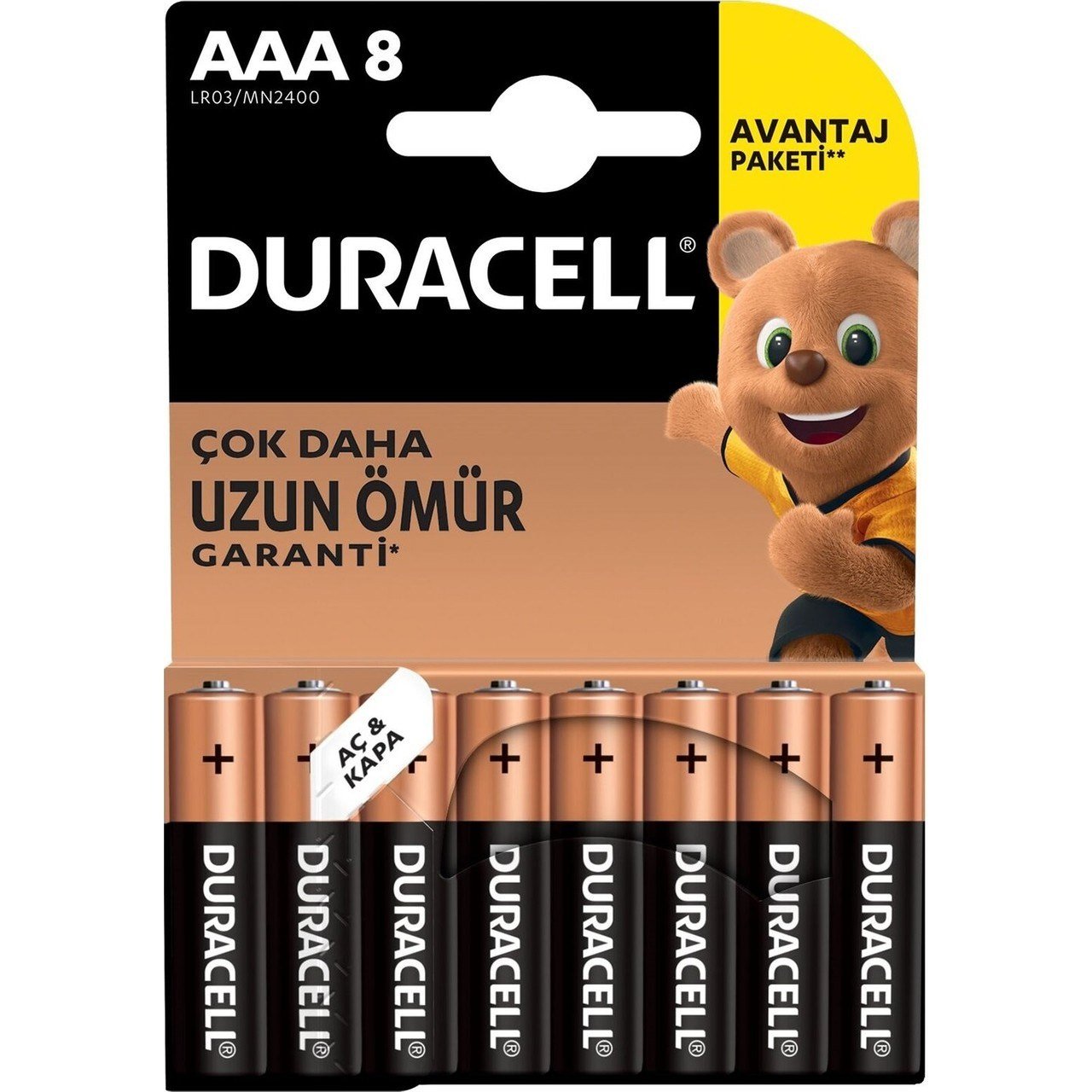 Duracell Basic 8 li İnce Pil (AAA)