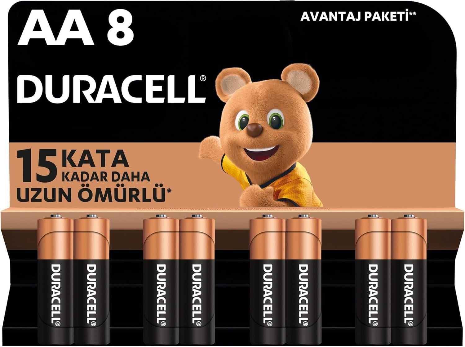 Duracell Basic 8 li Kalem Pil (AA)