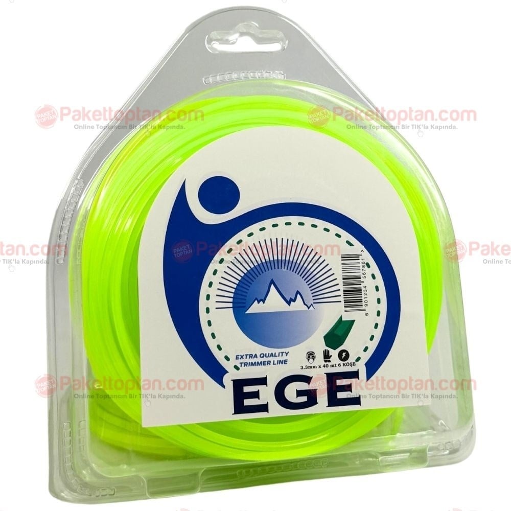 Ege Tırpan Misinası 3,3 mm 40 Mt 6 Köşe Sarı