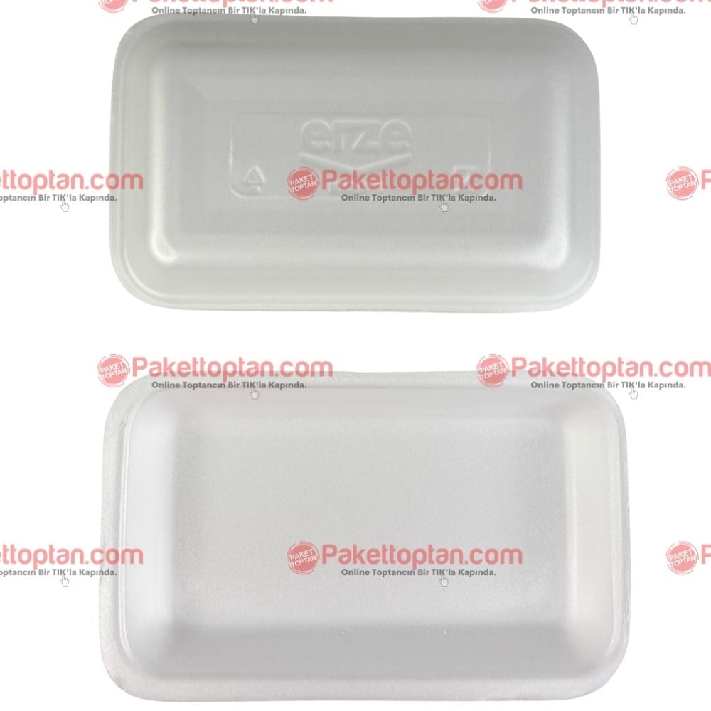 Erze Mod 1 Kalın Beyaz Kayık Tabak (1 Kiloluk) x250 li Paket