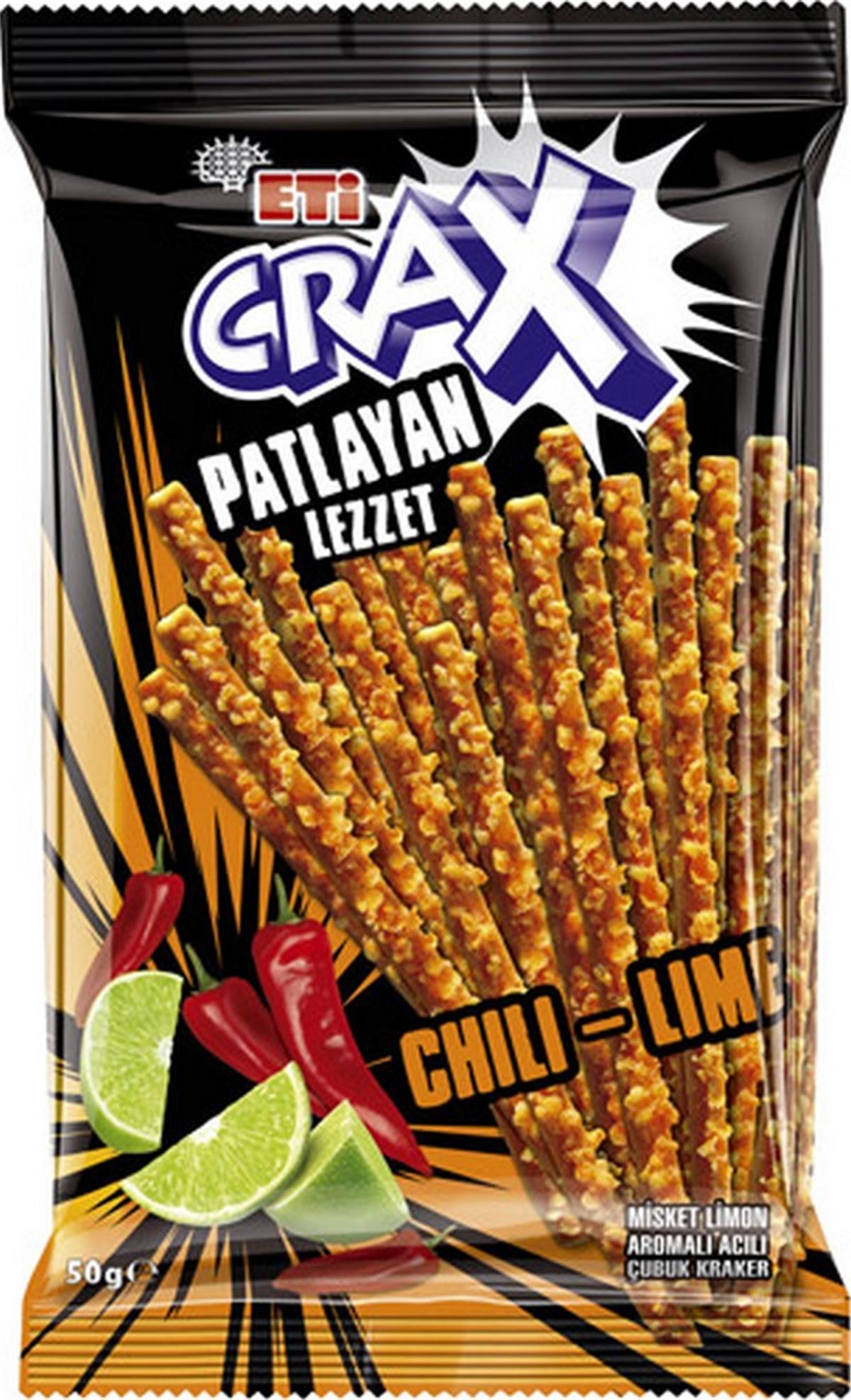 Eti Crax Patlayan Acılı Misket Limonlu Çubuk Kraker 50 gr 