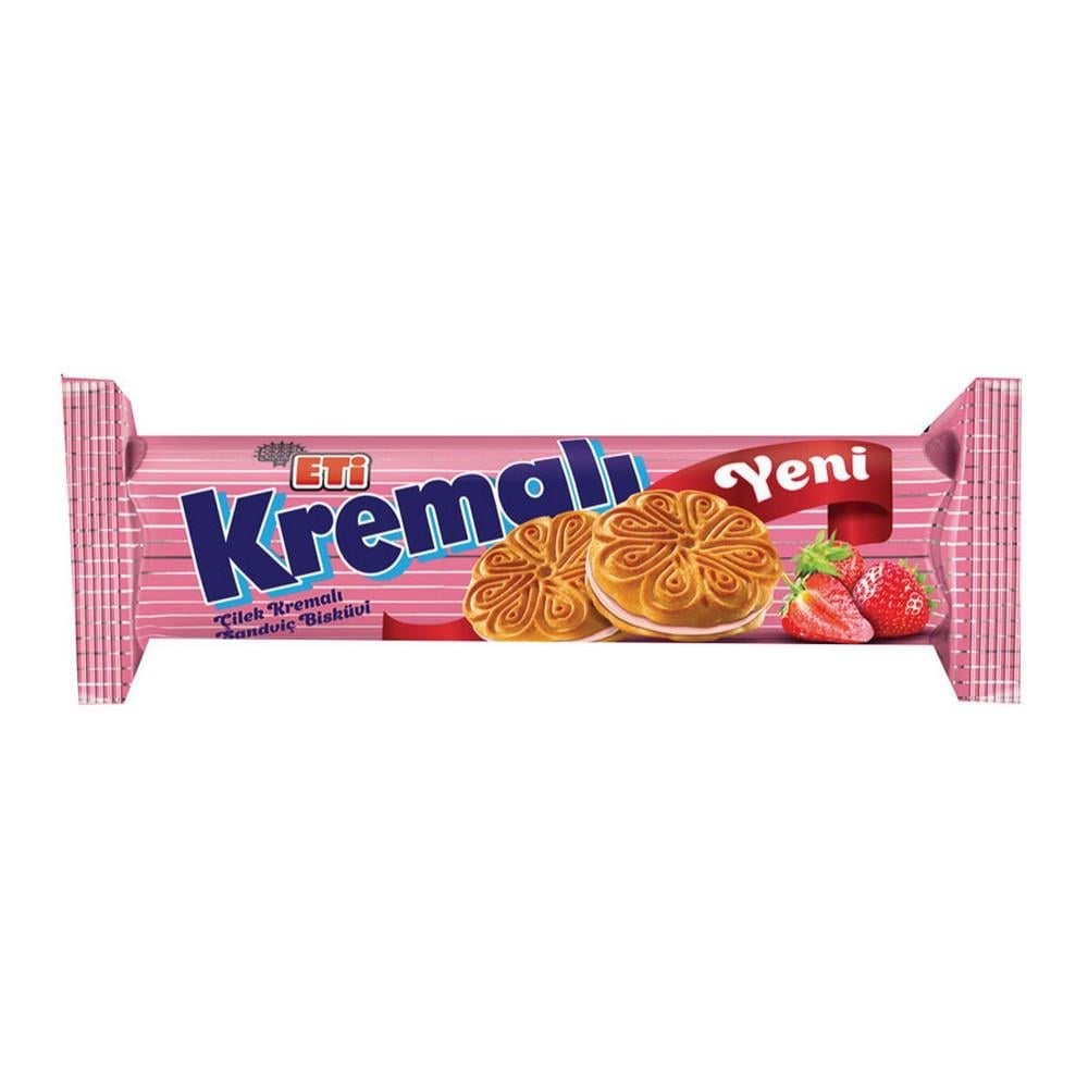 Eti Kremalı Çilekli Bisküvi 61 Gr x24 lü Koli