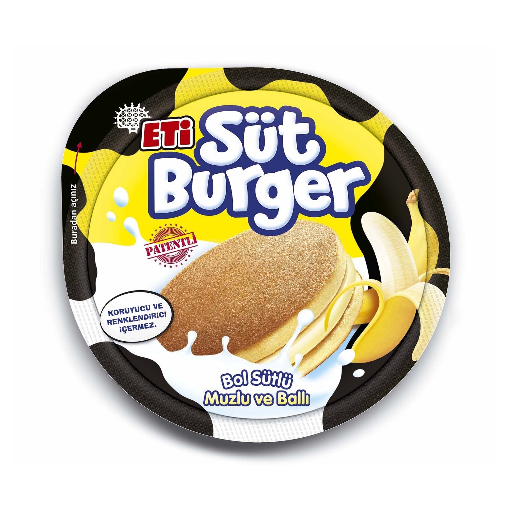 Eti Süt Burger Sütlü Muzlu Kek 35 Gr  x16 lı Koli