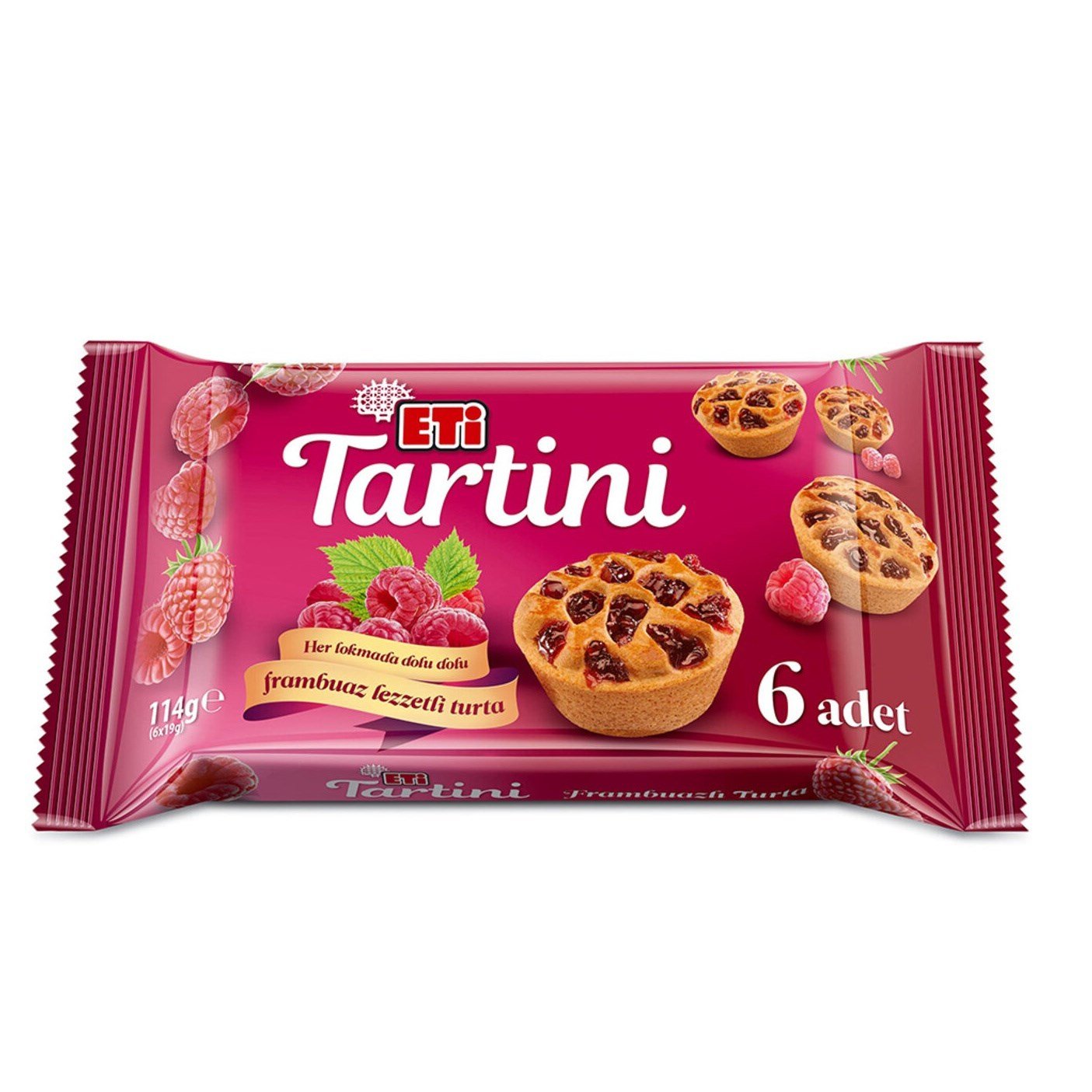 Eti Tartini 6 lı Frambuazlı 114 Gr x14 lü Koli