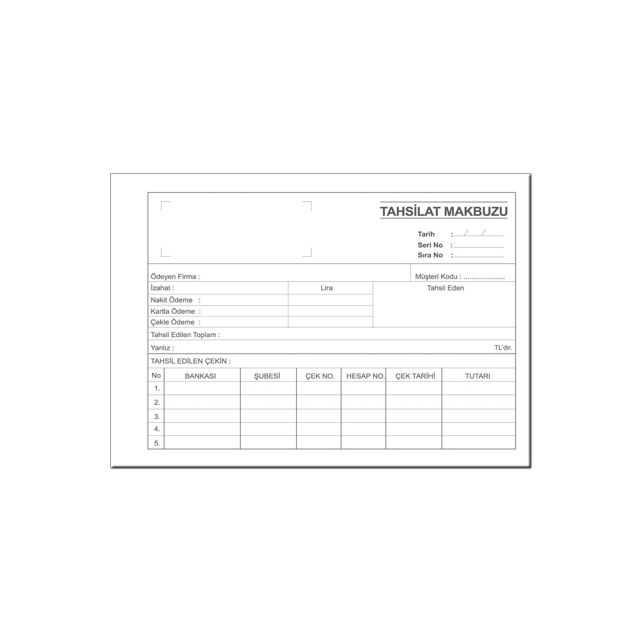 Folix Tahsilat Makbuzu Otokopili Flx-818961