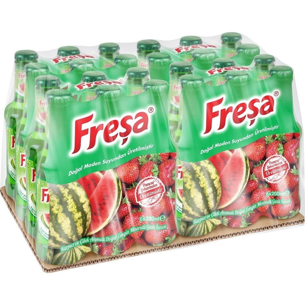 Freşa Karpuz Aromalı Maden Suyu 200 Ml  x24 lü Koli