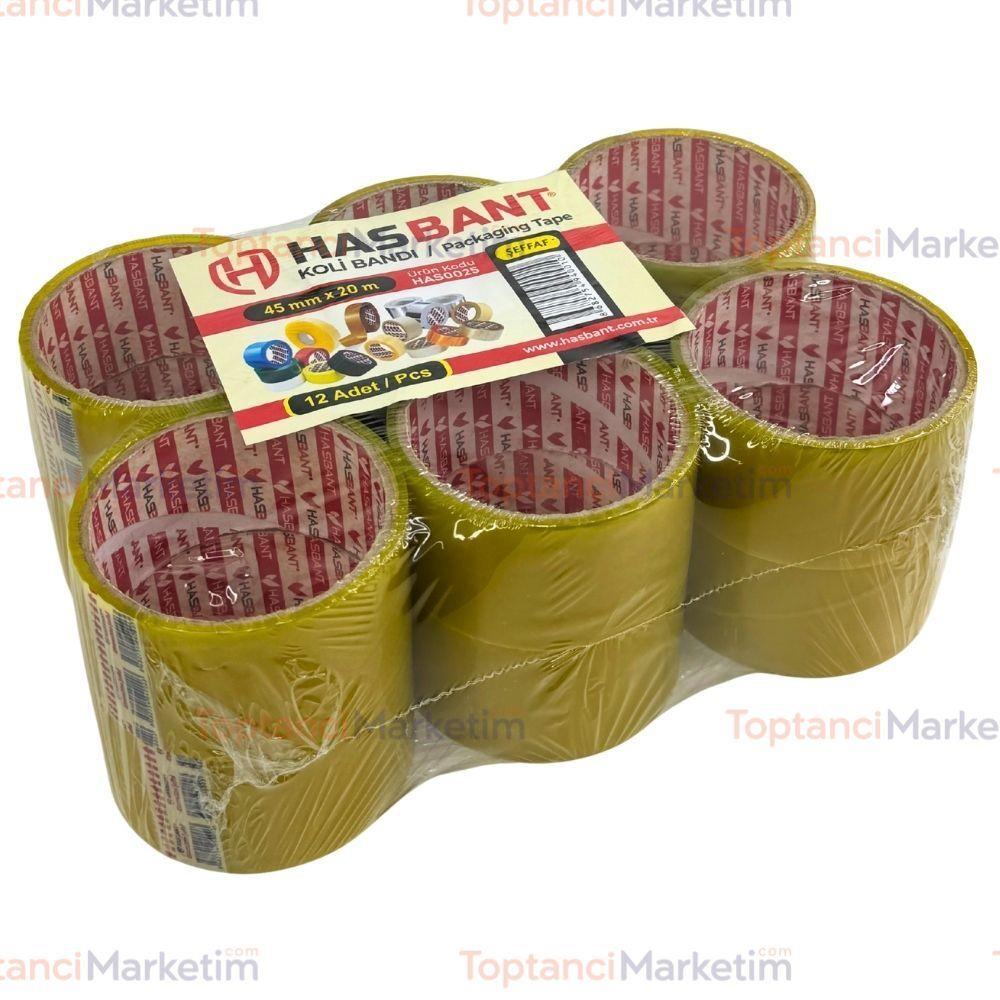 Hasbant Koli Bandı 43 mm 20 Metre x12 li Paket