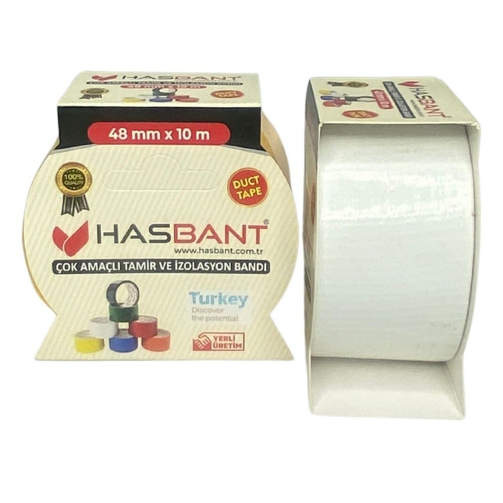 Hasbant Tamir ve İzolasyon Bandı Beyaz 48 mm x 10 Mt