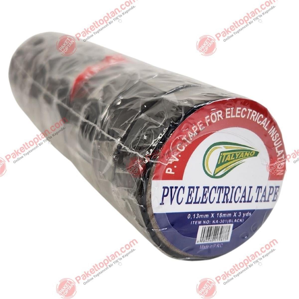 İtalyano Elektrik Bandı Siyah 18 mm - 3 Yarda 