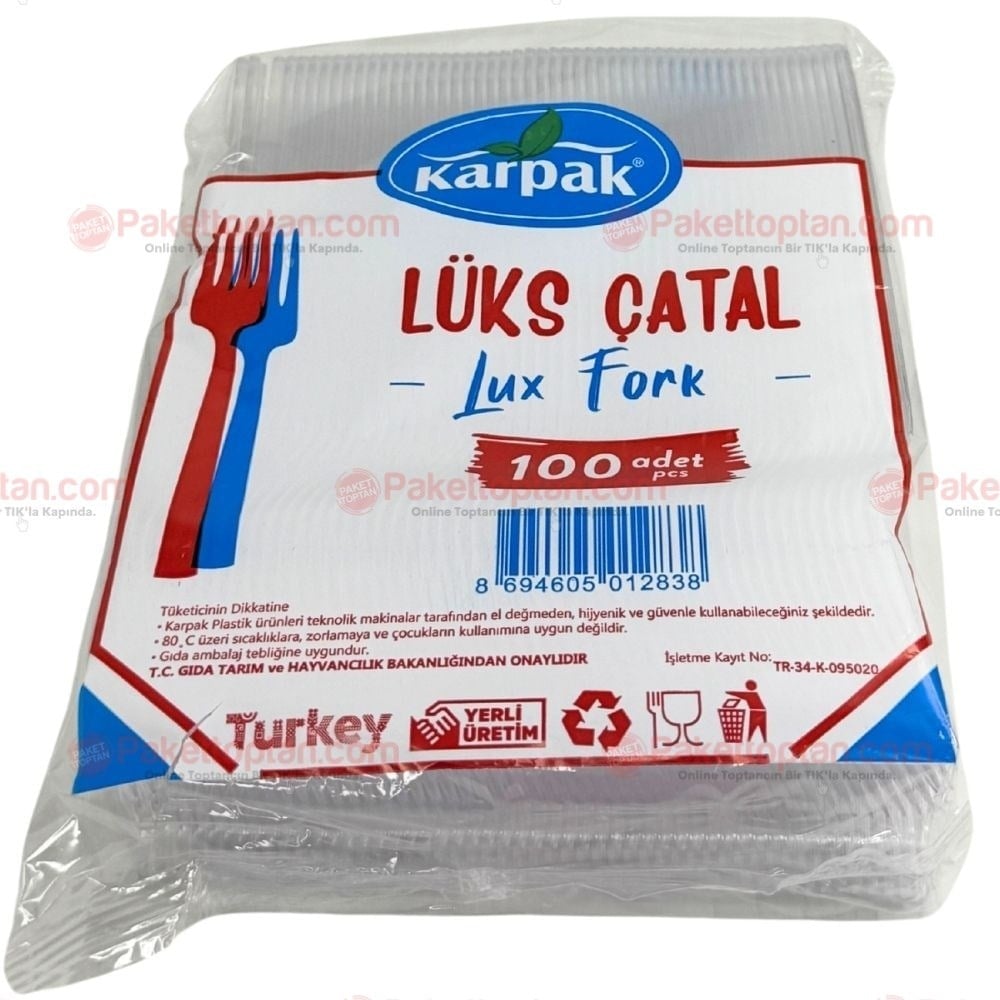 Karpak Lüks Çatal Şeffaf 100 lü Paket