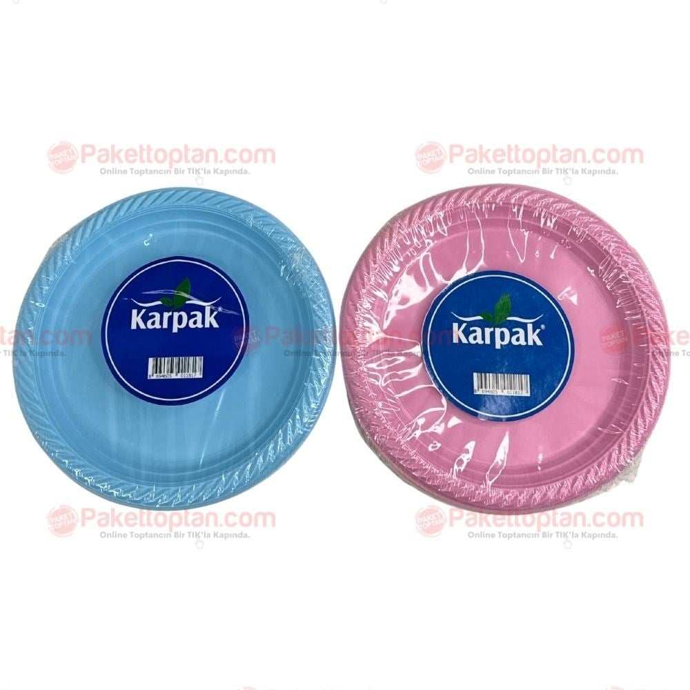Karpak Tabak 22 Cm 25 li Plastik Renkli