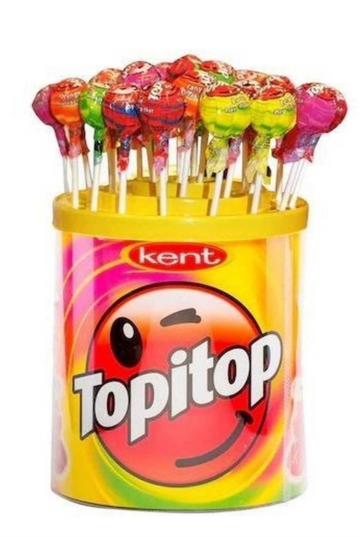 Kent Topitop 11 Gr Karışık Aromalı Saplı Şeker 120 li Paket
