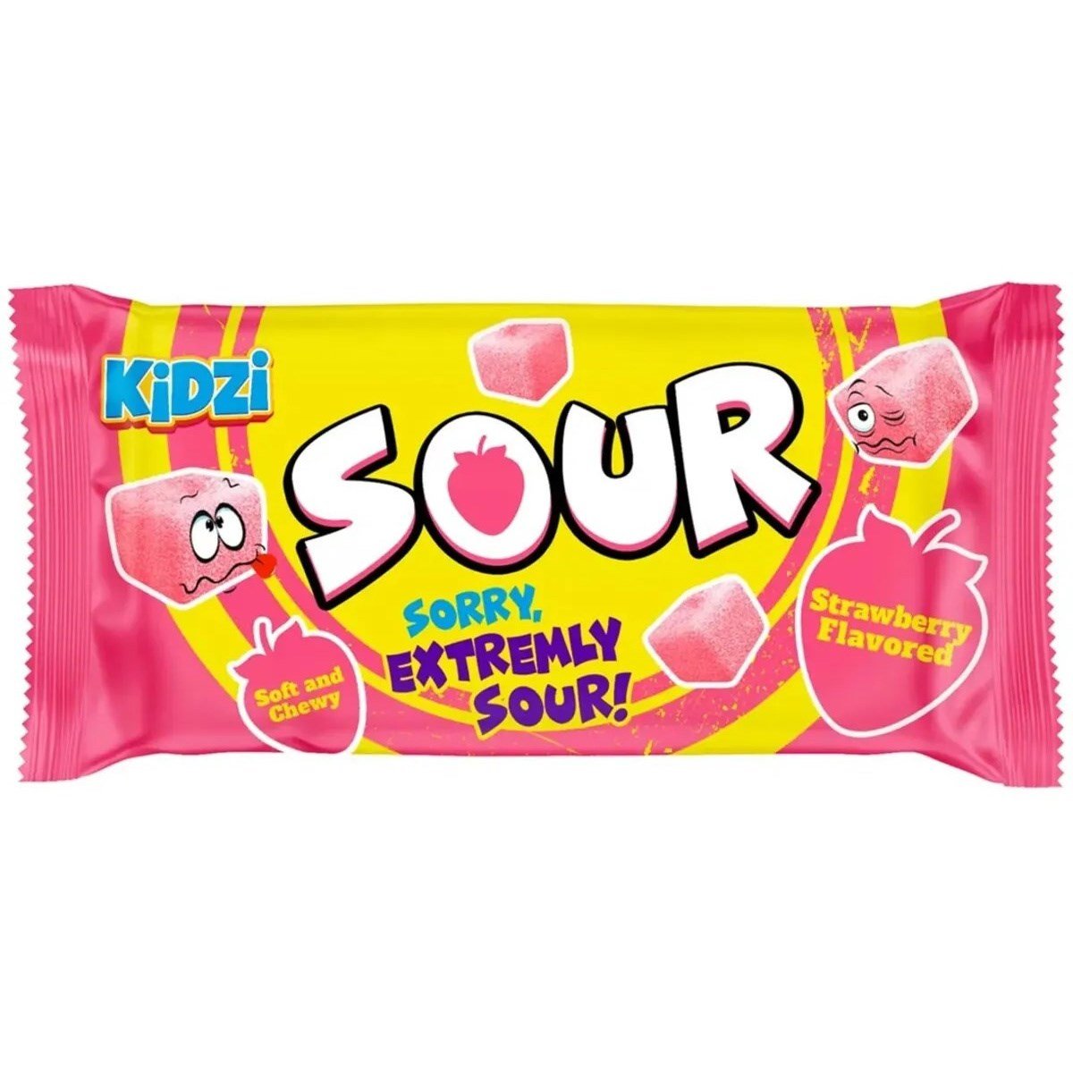 Kidzi Ekşi Yumuşak Şeker 20 Gr Çilek x24 lü Paket