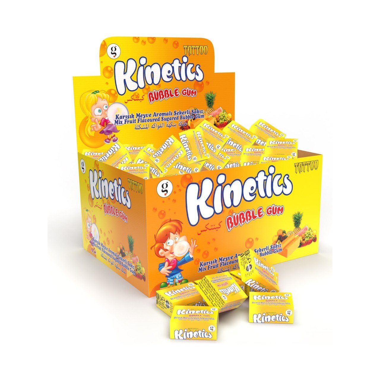 Kinetics 100 lü Şekerli Sakız Karışık Meyve