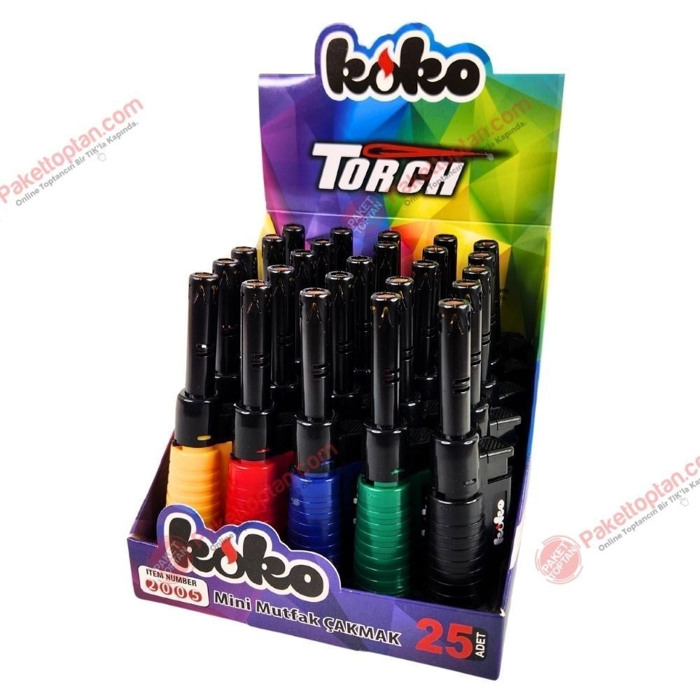 Koko Mini Mutfak Çakmağı Torch 2005 Rezistanslı x25 li Paket