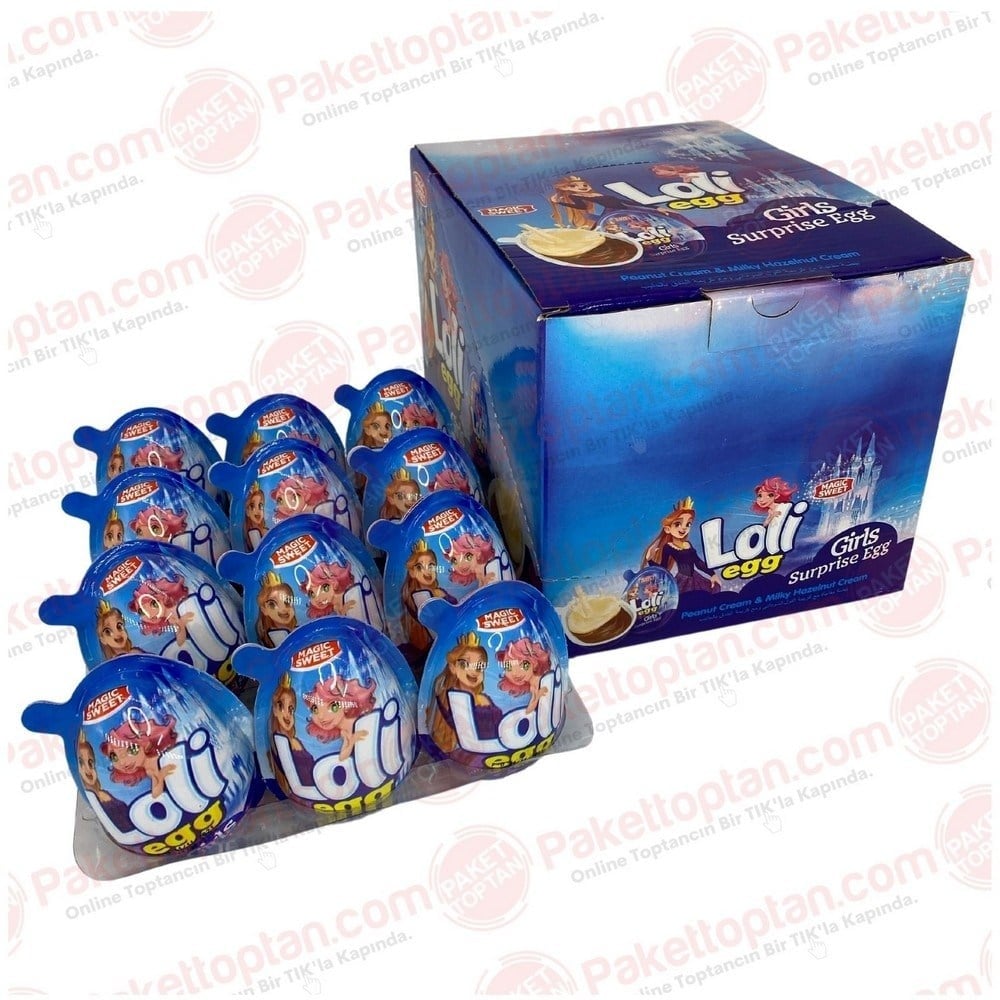 Loli Egg Girls Mavi Sürpriz Yumurta 10 gr x24 lü Paket