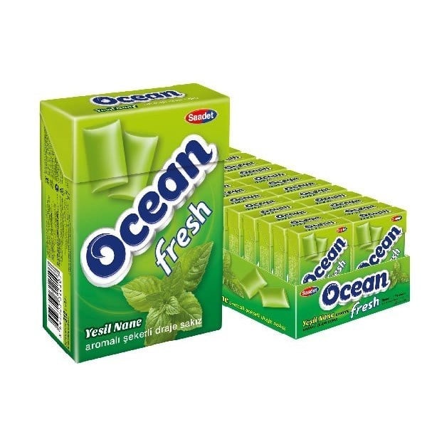 Ocean Fresh Yeşil Nane 12 Gr Kutulu Sakız x20 li Paket