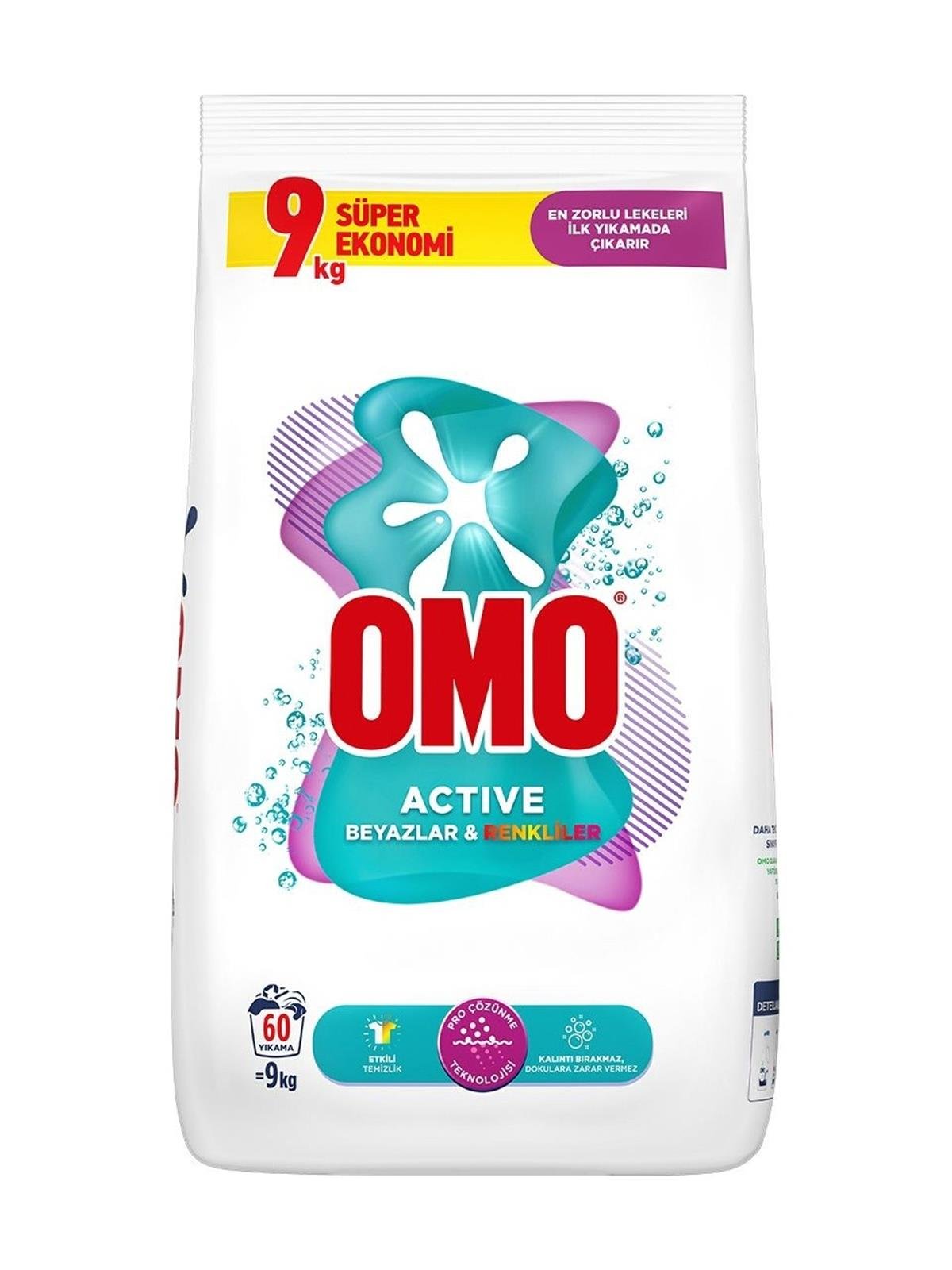 Omo Matik 9 Kg Active Beyazlar ve Renkliler