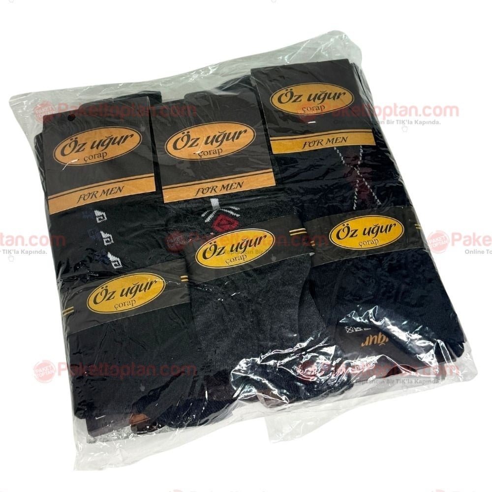 Öz Uğur Erkek Çorap 4 Mevsim Soket  x12 li Paket