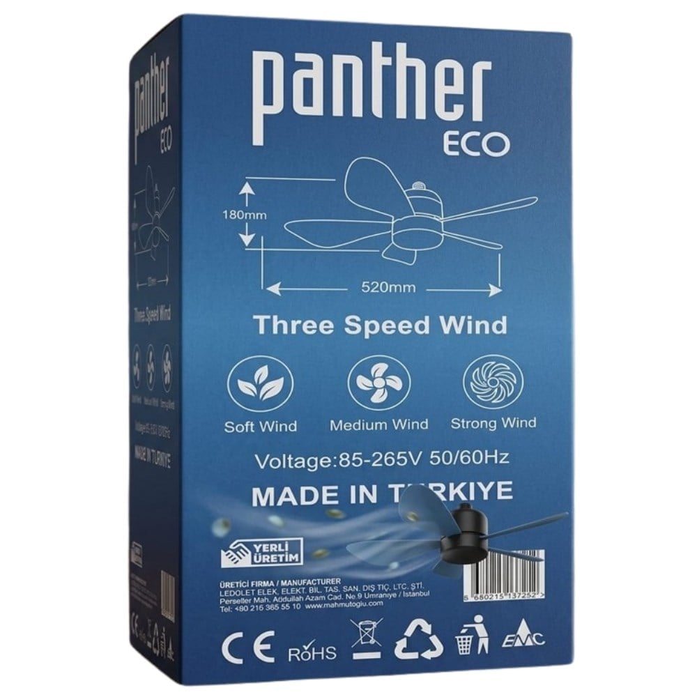 Panther Vantilatör 20 inç / Led Ampul 15 Watt