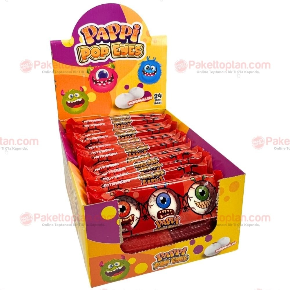 Pappi Pop Eyes 15 Gr Marshmallow x24 lü Paket