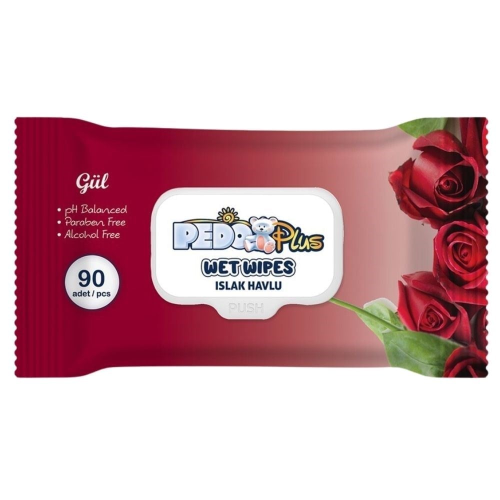 Pedo Islak Mendil 90 lı Gül x24 lü Koli